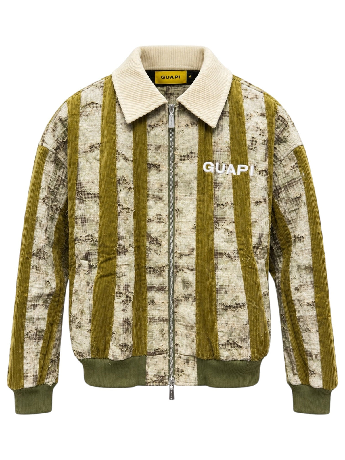 Probus Guapi Olive Green Destroyed Plaid Bomber Guapi Olive Green Destroyed Plaid Bomber GREEN