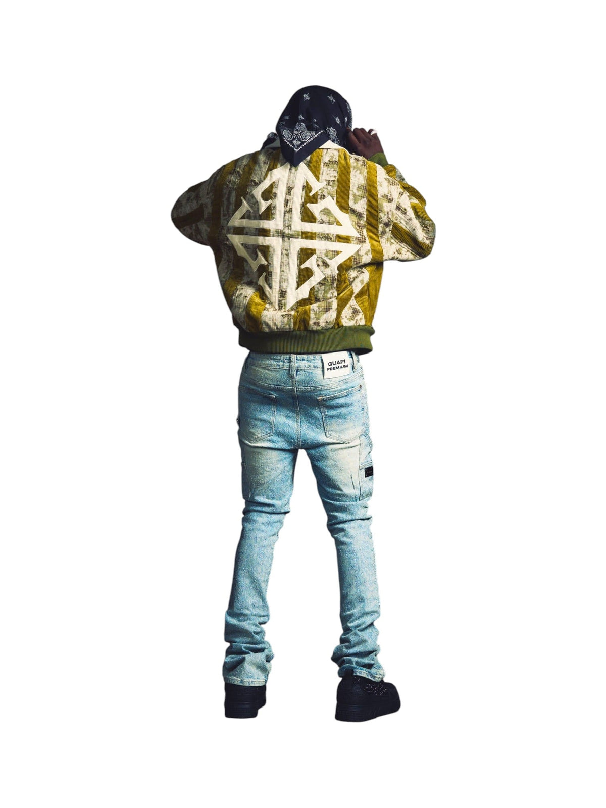 Probus Guapi Olive Green Destroyed Plaid Bomber Guapi Olive Green Destroyed Plaid Bomber GREEN