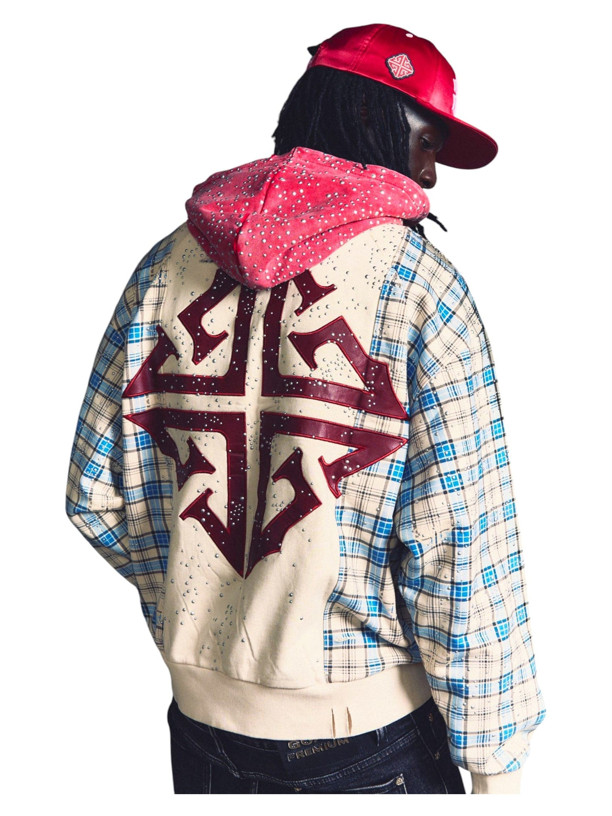 Probus Guapi Panther Plaid Hoodie Guapi Panther Plaid Hoodie BLUE/CREAM/RED