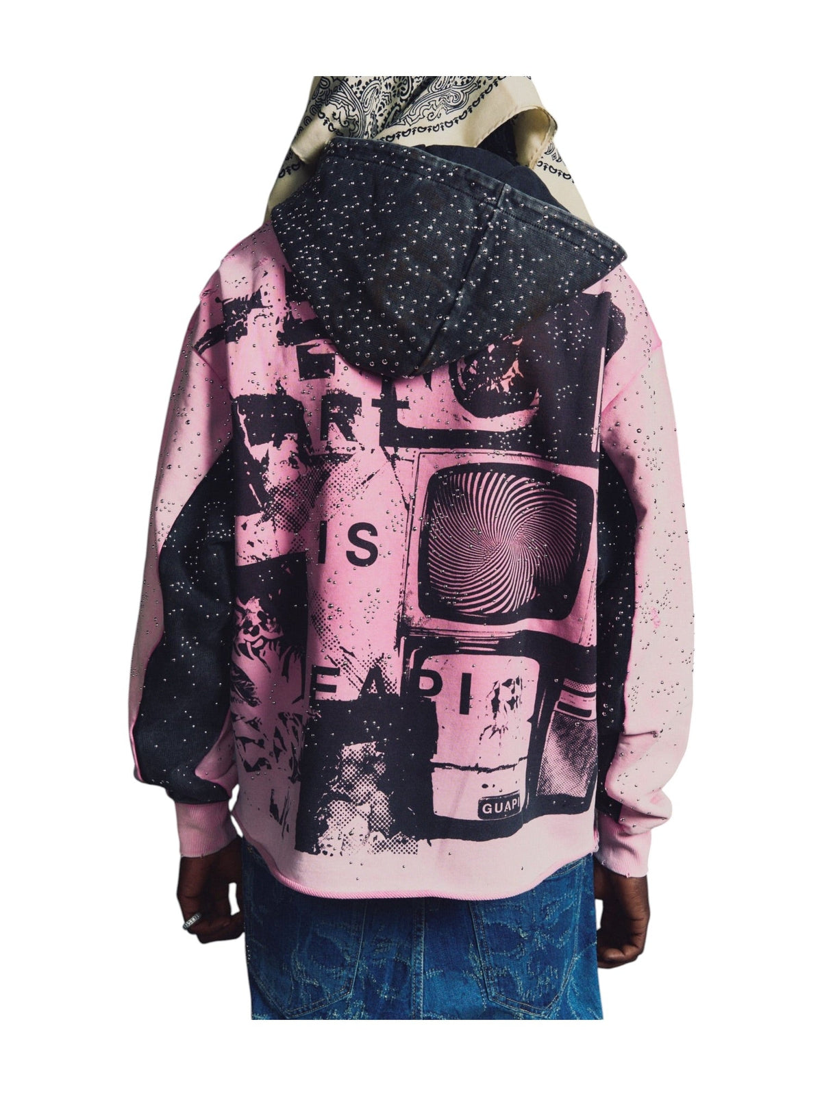 Probus Guapi Punk Rivets Hoodie Guapi Punk Rivets Hoodie PINK/BLACK
