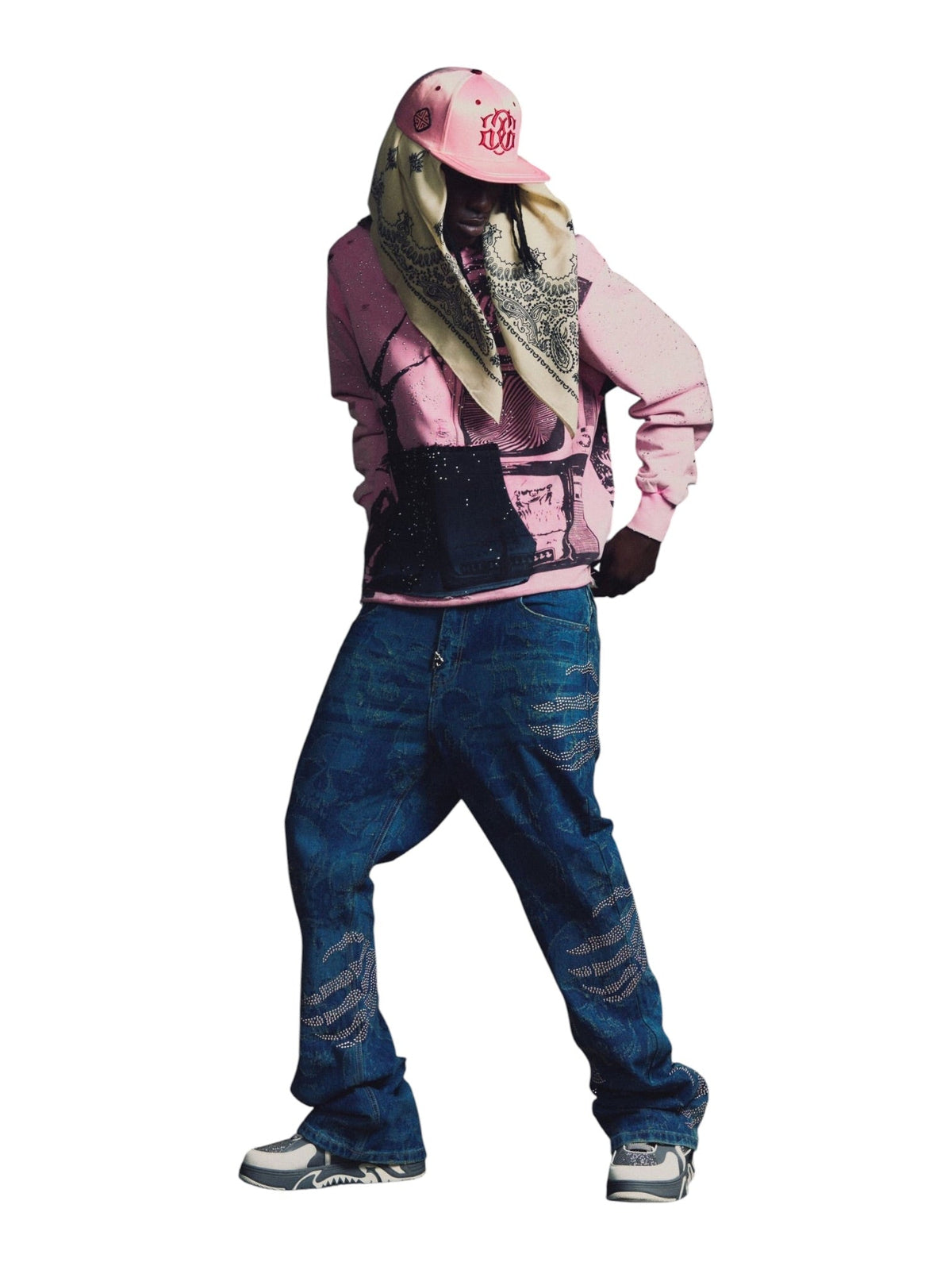 Probus Guapi Punk Rivets Hoodie Guapi Punk Rivets Hoodie PINK/BLACK