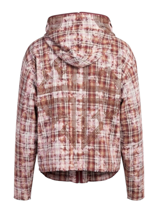 Guapi Rusty Skeleton Half Zip Hoodie Red