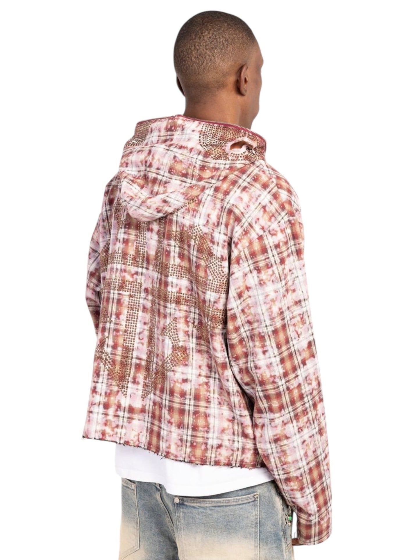 Guapi Rusty Skeleton Half Zip Hoodie Red