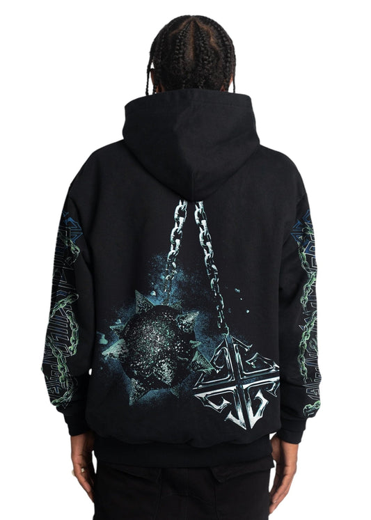 Guapi skull cracker hoodie black