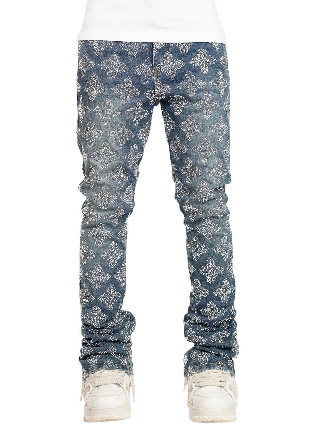 Guapi Vintage Blue Embellished Denim