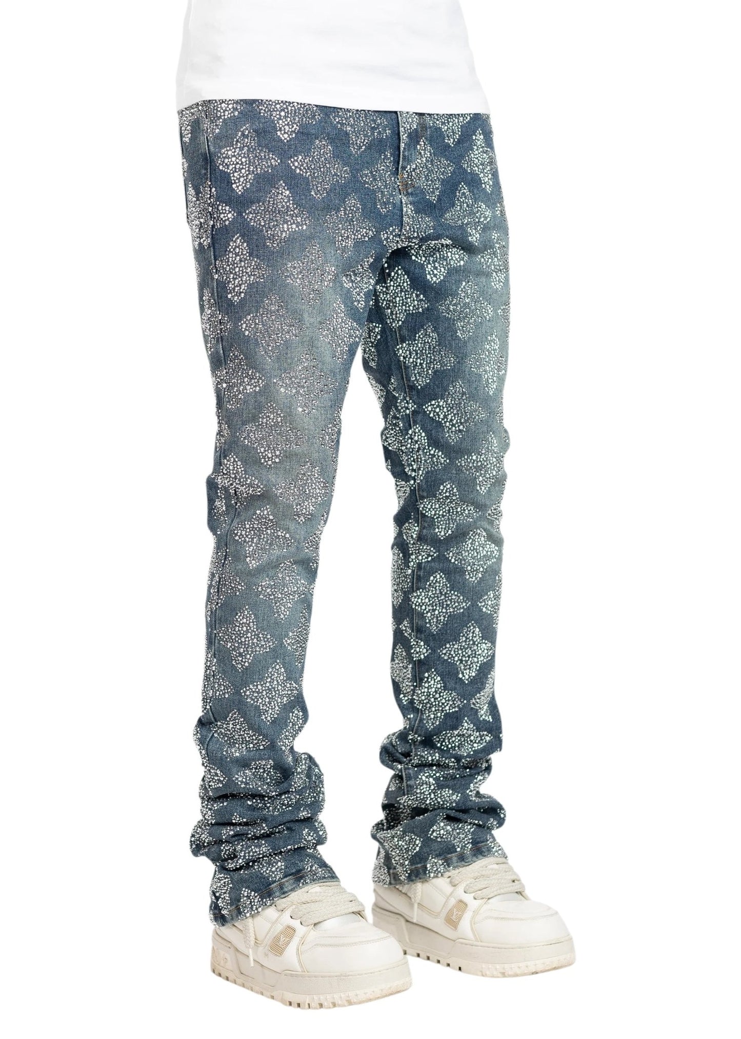 Guapi Vintage Blue Embellished Denim