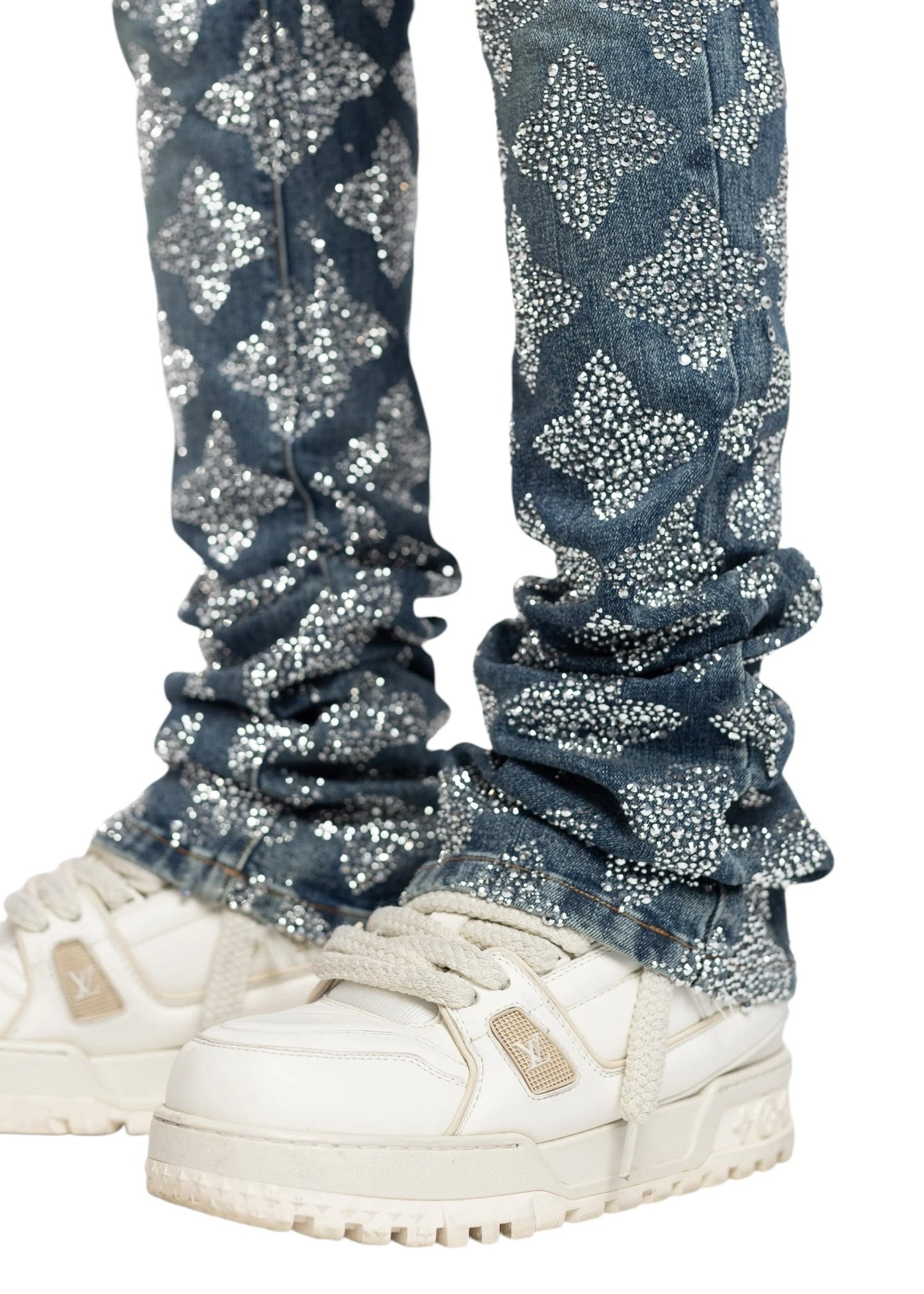 Guapi Vintage Blue Embellished Denim