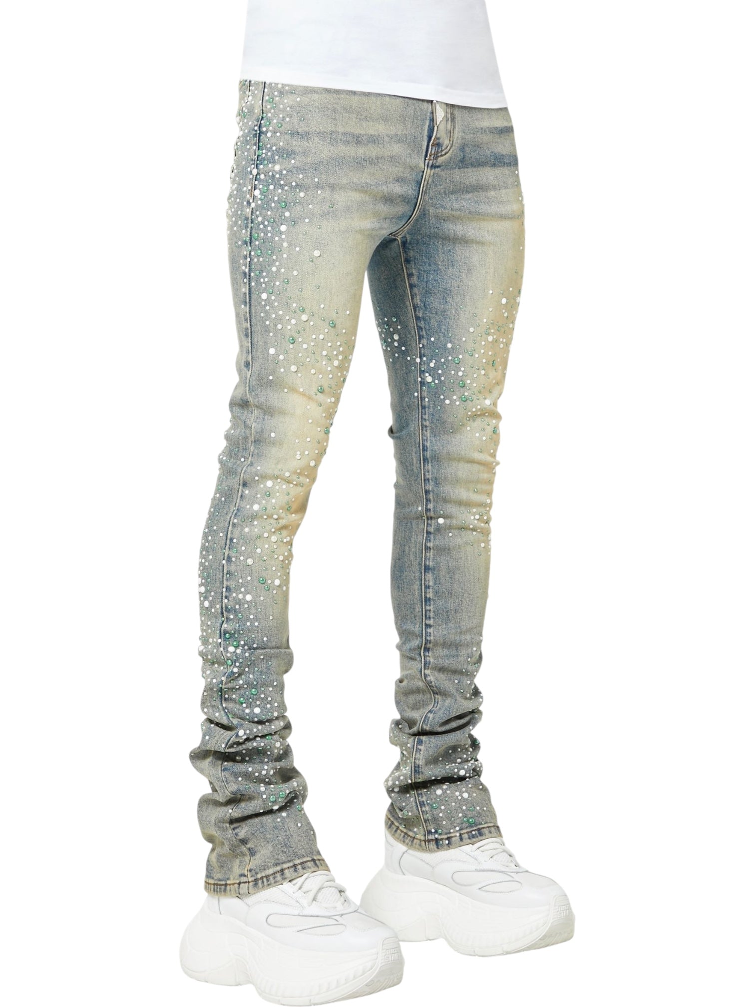 Guapi Vintage Olive Pearls Denim - Probus