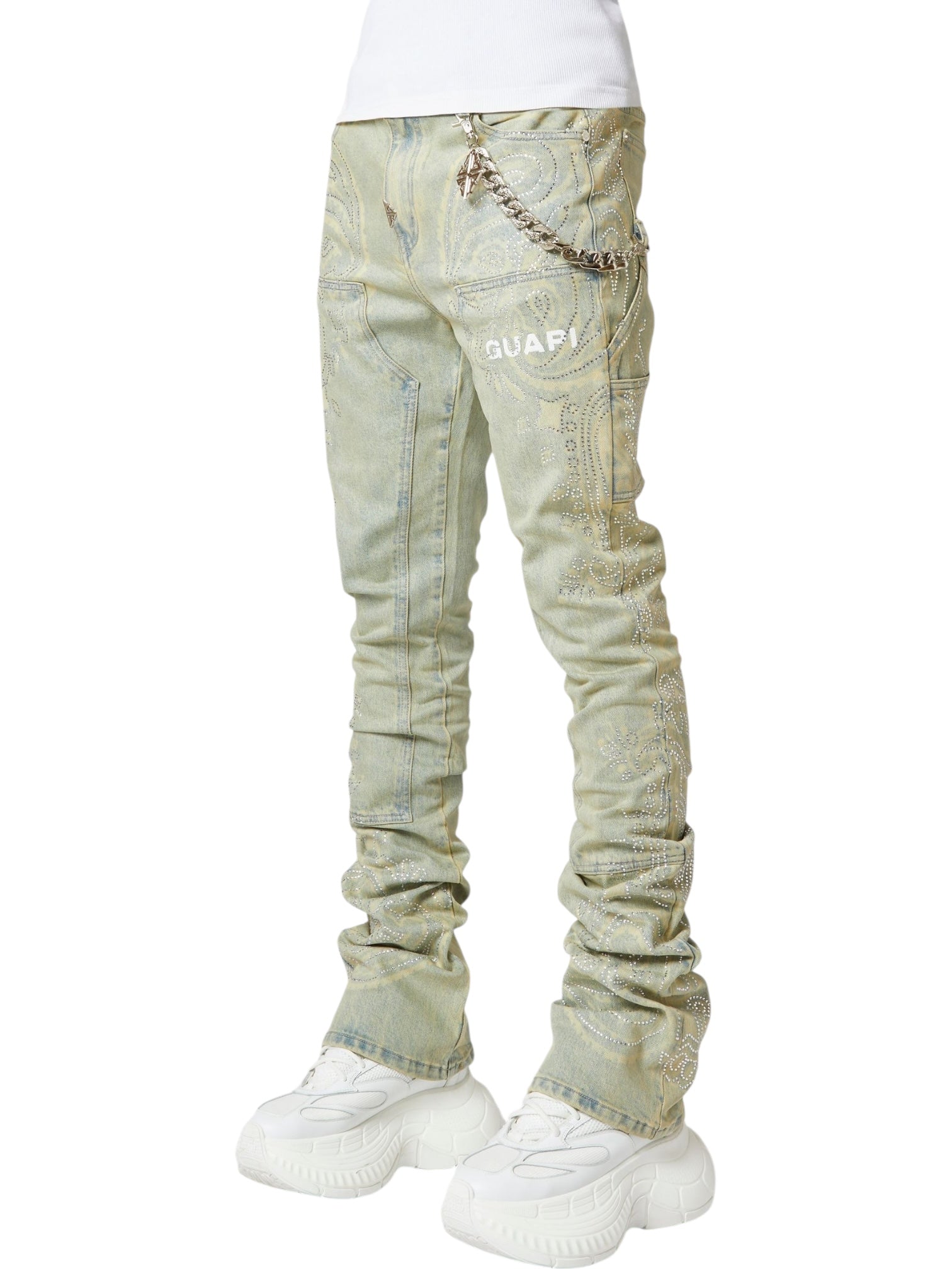 パンツ GUAPI Vintage Paisley Denim size32 Guapi Vintage Paisley Denim - Probus