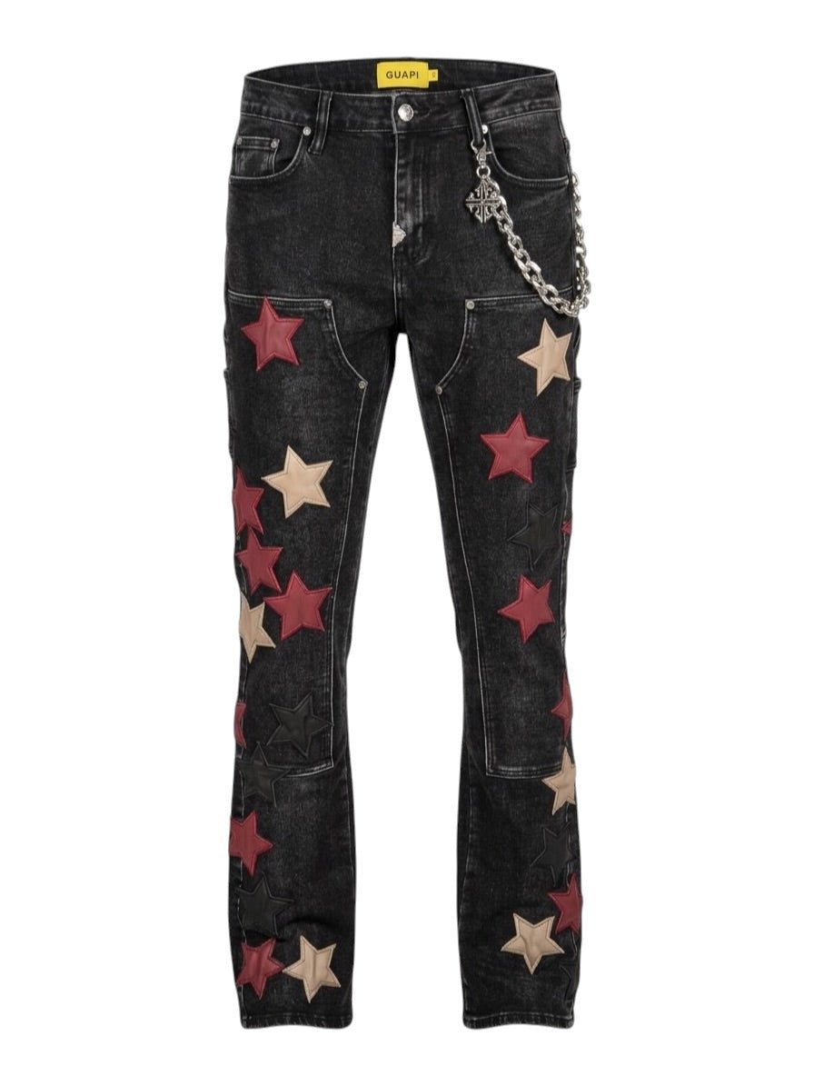 Probus Guapi Wine Red Stars Denim Black Guapi Wine Red Stars Denim Black BLACK