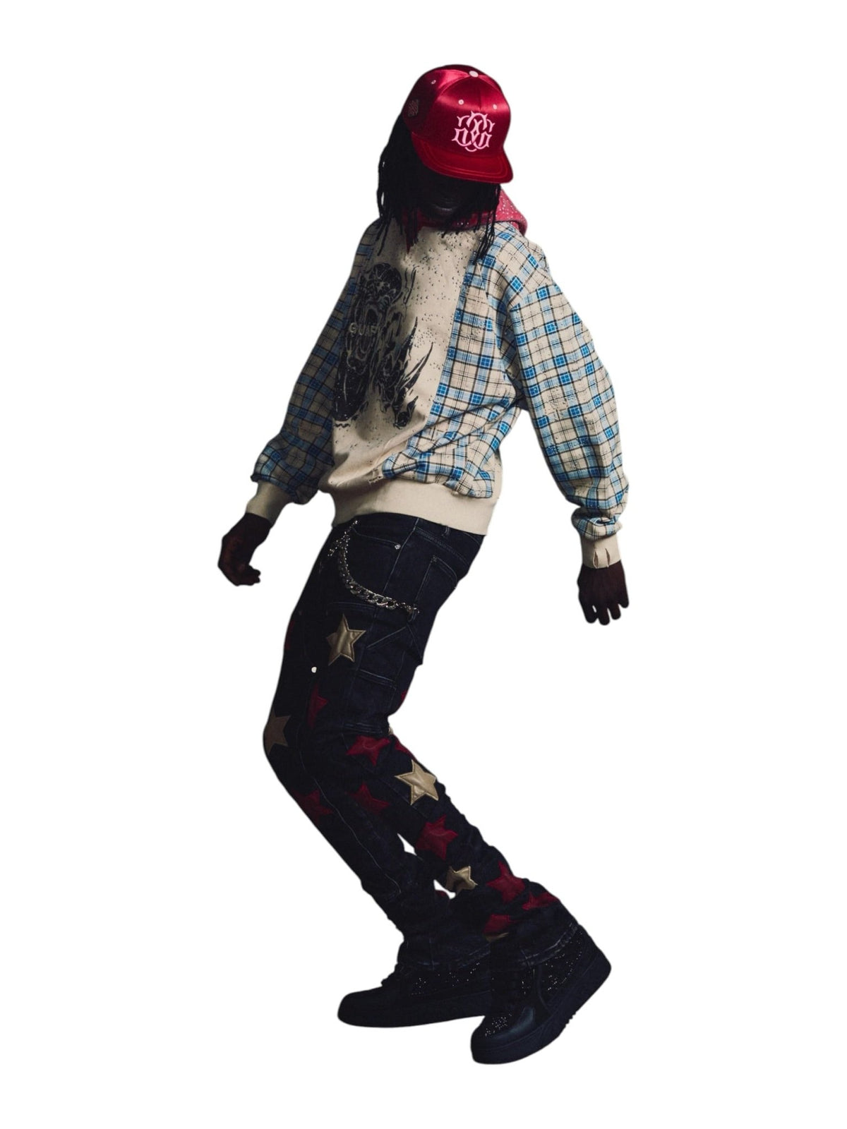 Probus Guapi Wine Red Stars Denim Black Guapi Wine Red Stars Denim Black BLACK