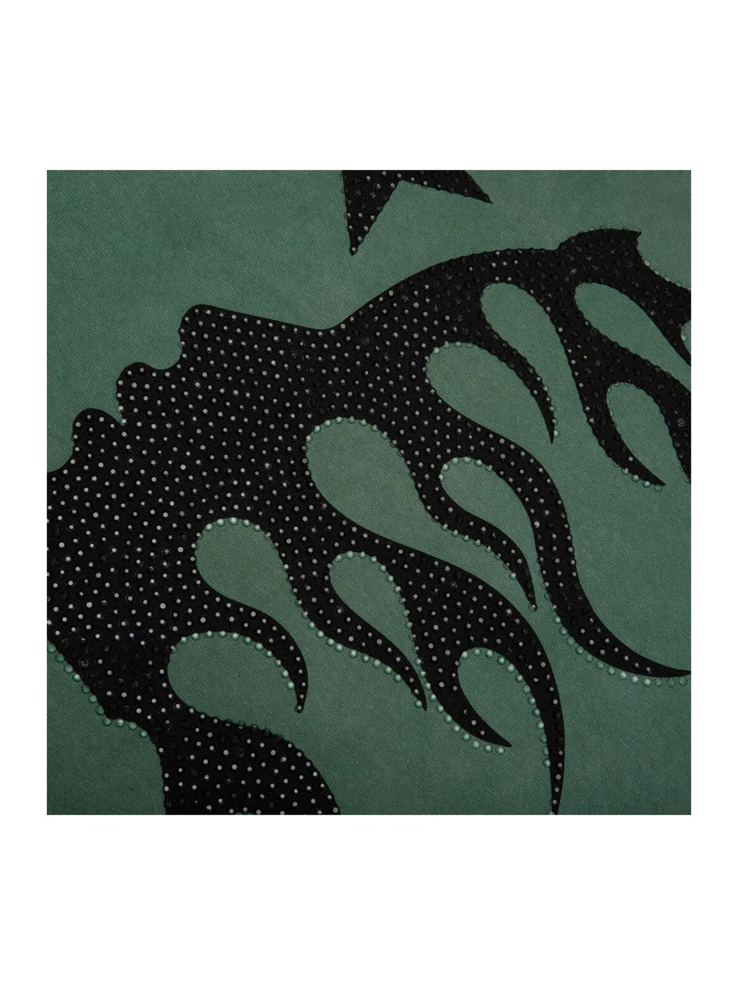 Hellstar Classic Logo T-Shirt (RHINESTONES) Green