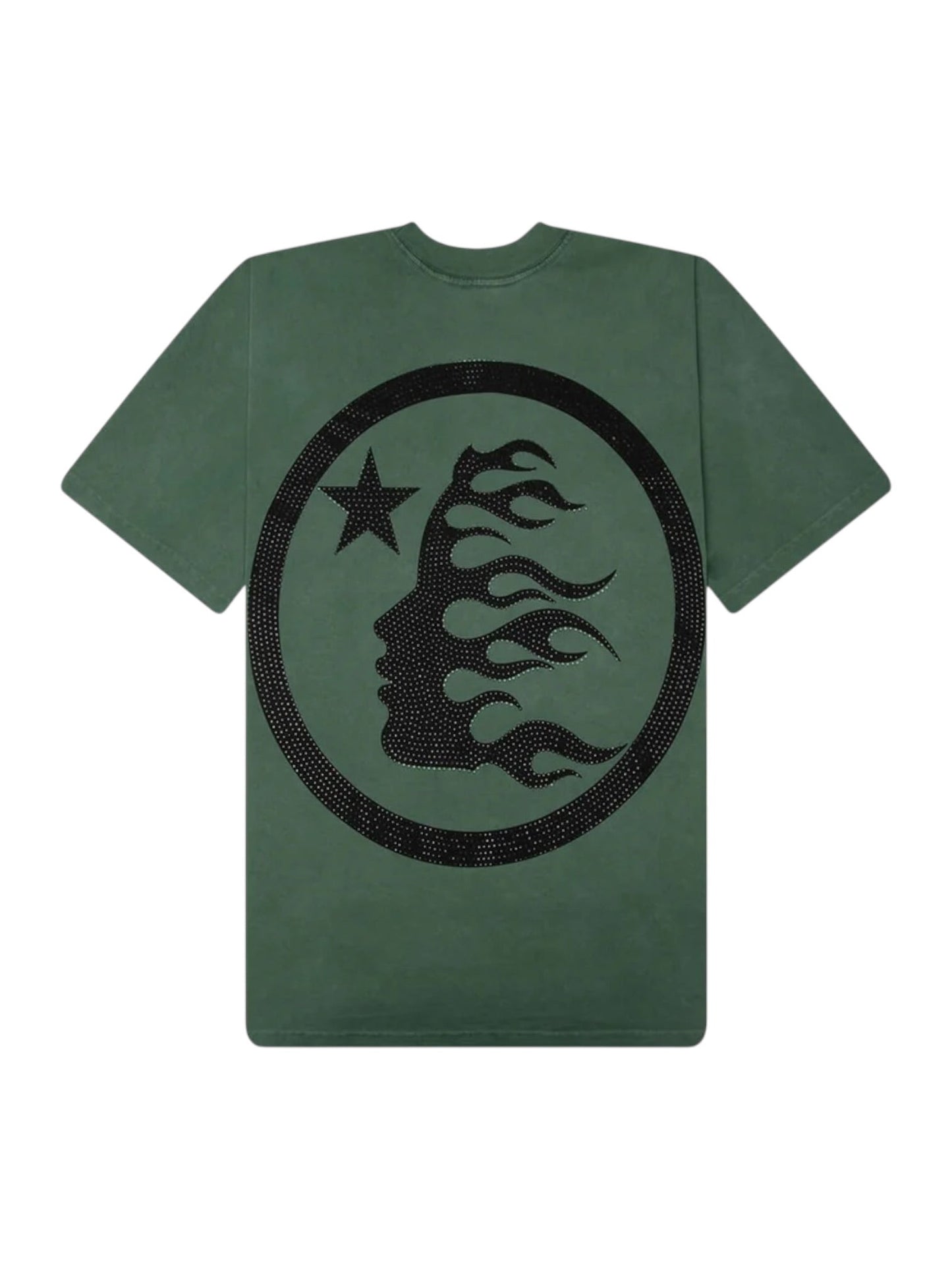 Hellstar Classic Logo T-Shirt (RHINESTONES) Green