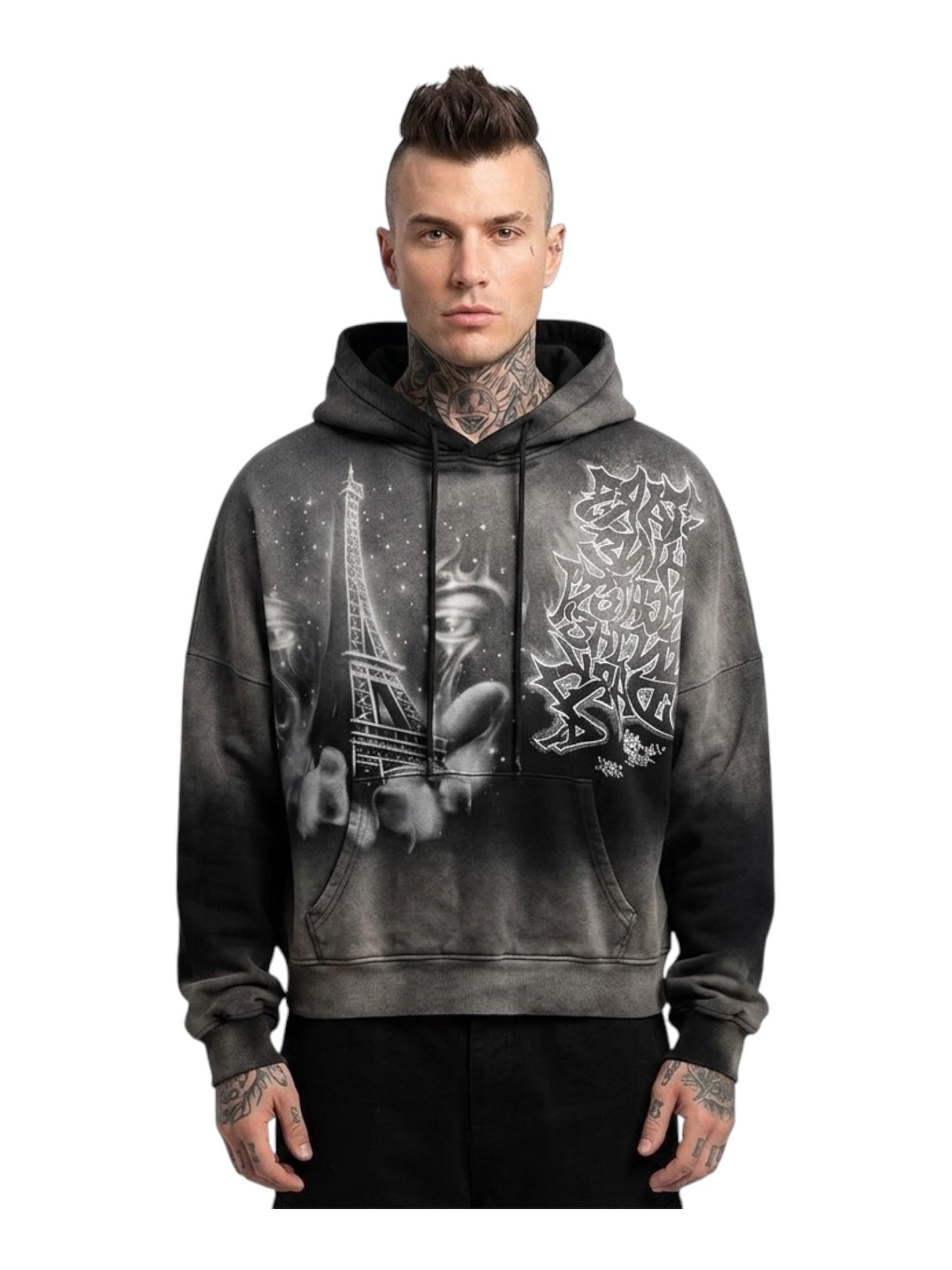 Hellstar Eiffel Tower Hoodie Black
