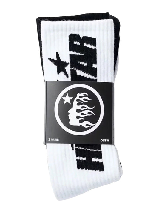 Probus Hellstar Socks 2 Pack Black/White Hellstar Socks 2 Pack Black/White BLACK/WHITE
