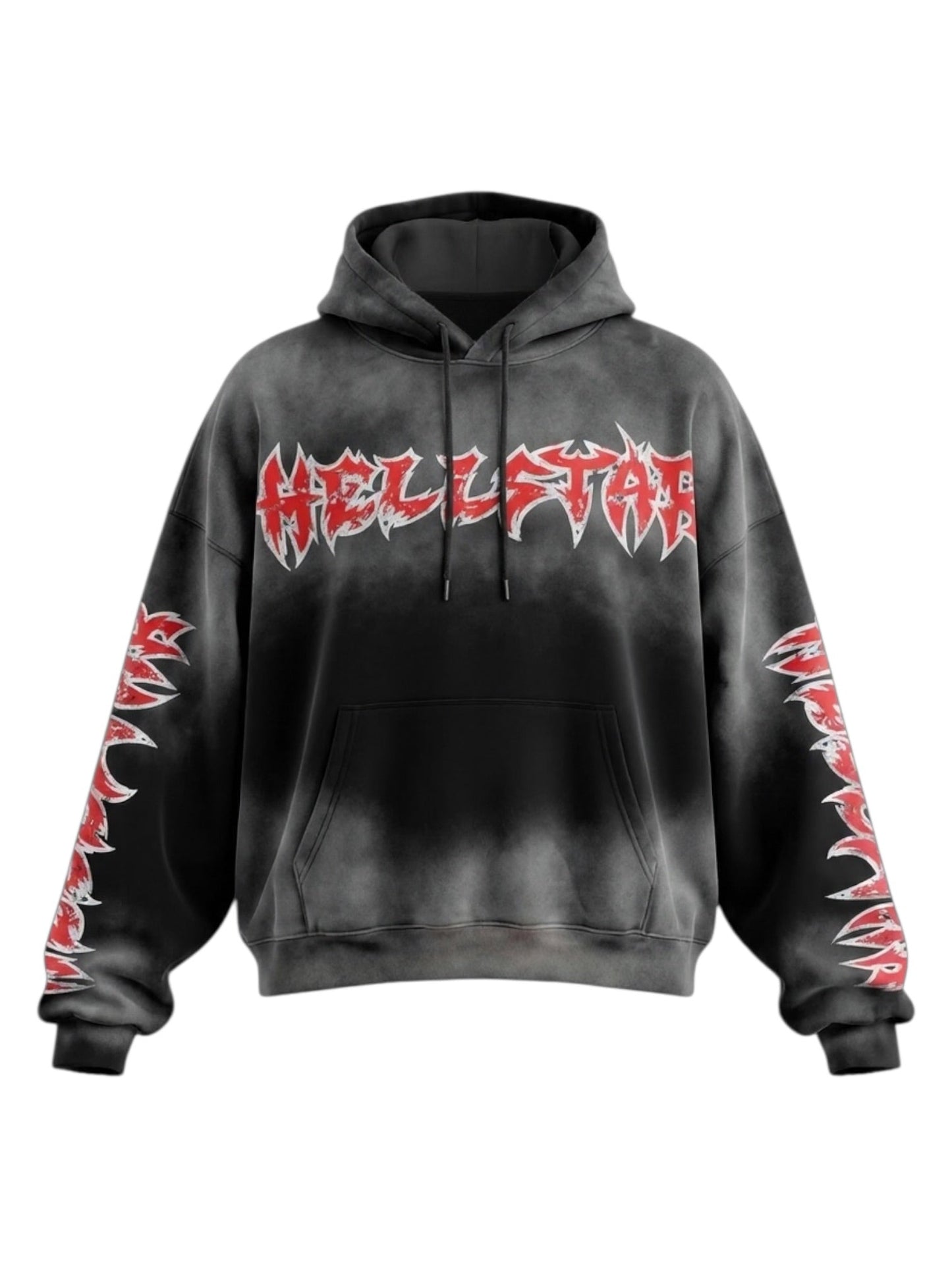 Hellstar Stars Shine Graffiti Hoodie Black/Red