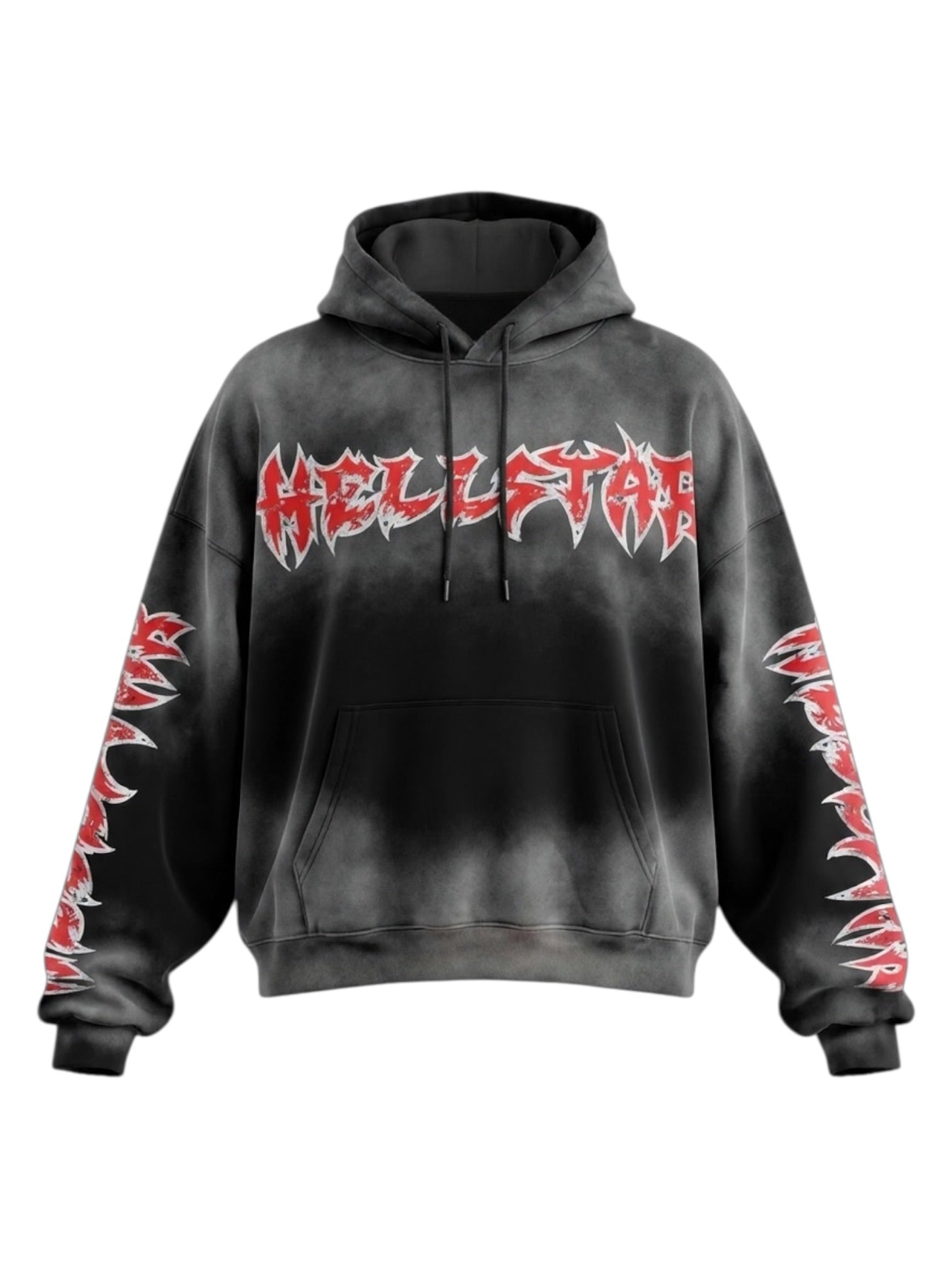 Hellstar Stars Shine Graffiti Hoodie Black/Red