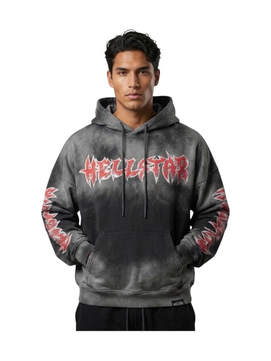 Hellstar Stars Shine Graffiti Hoodie Black/Red
