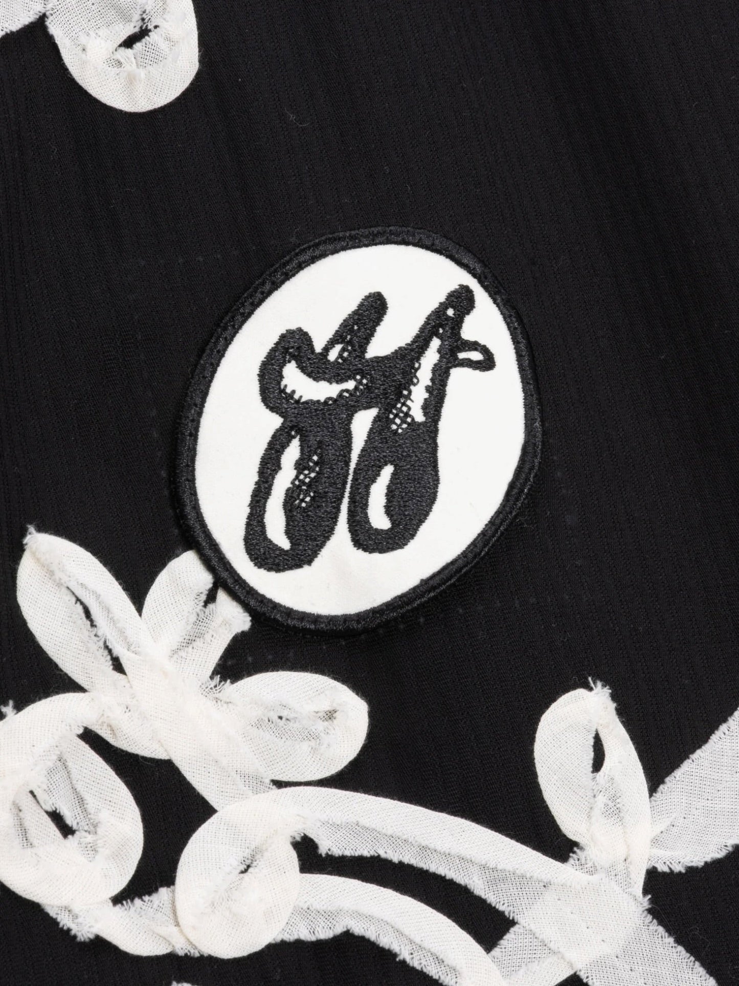 Honor The Gift Floral Ribbon Button Up Black