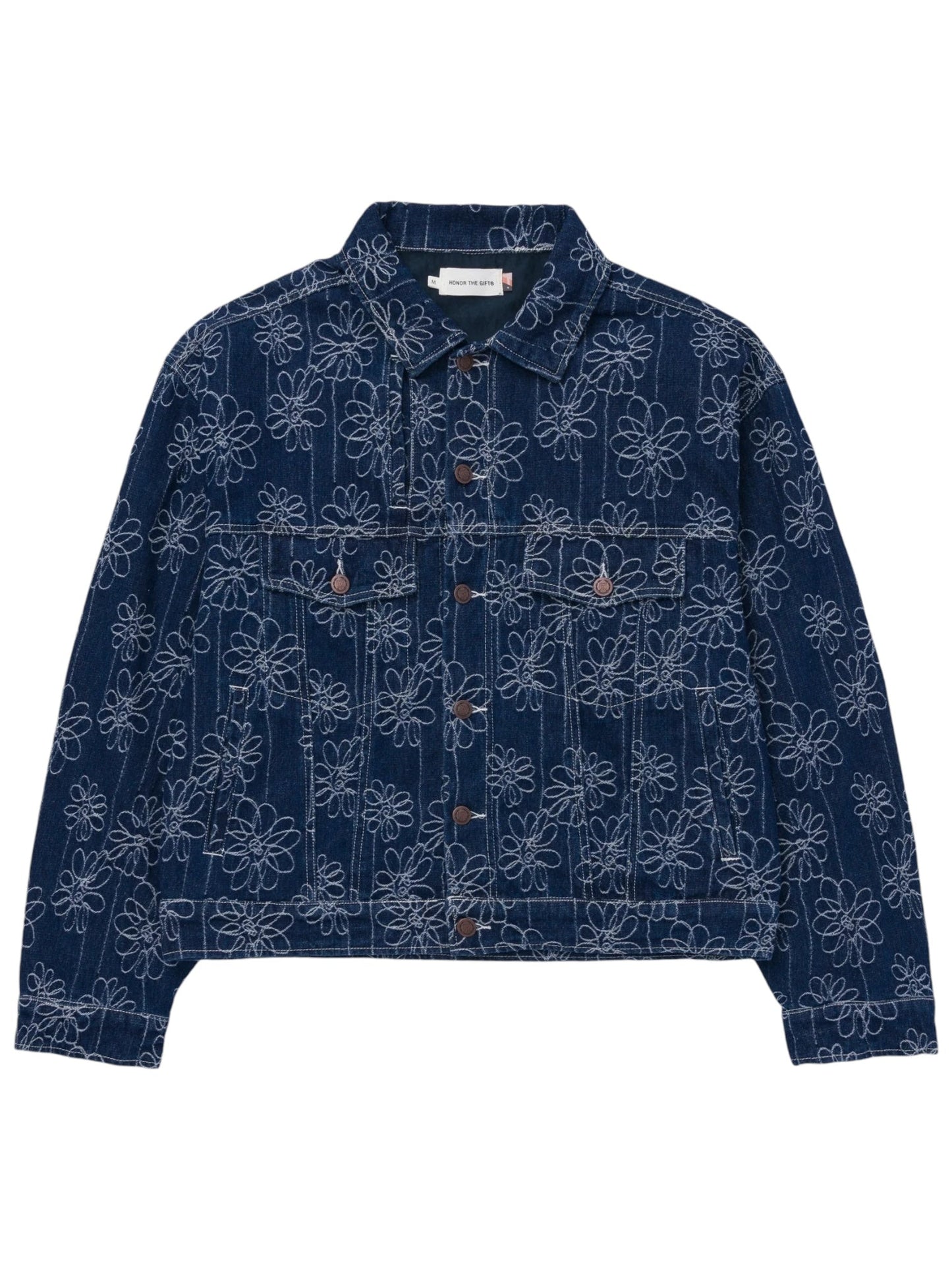 Honor The Gift Flower Jacquard Jkt Indigo