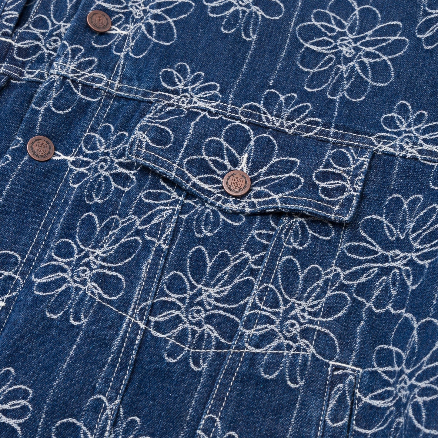 Honor The Gift Flower Jacquard Jkt Indigo