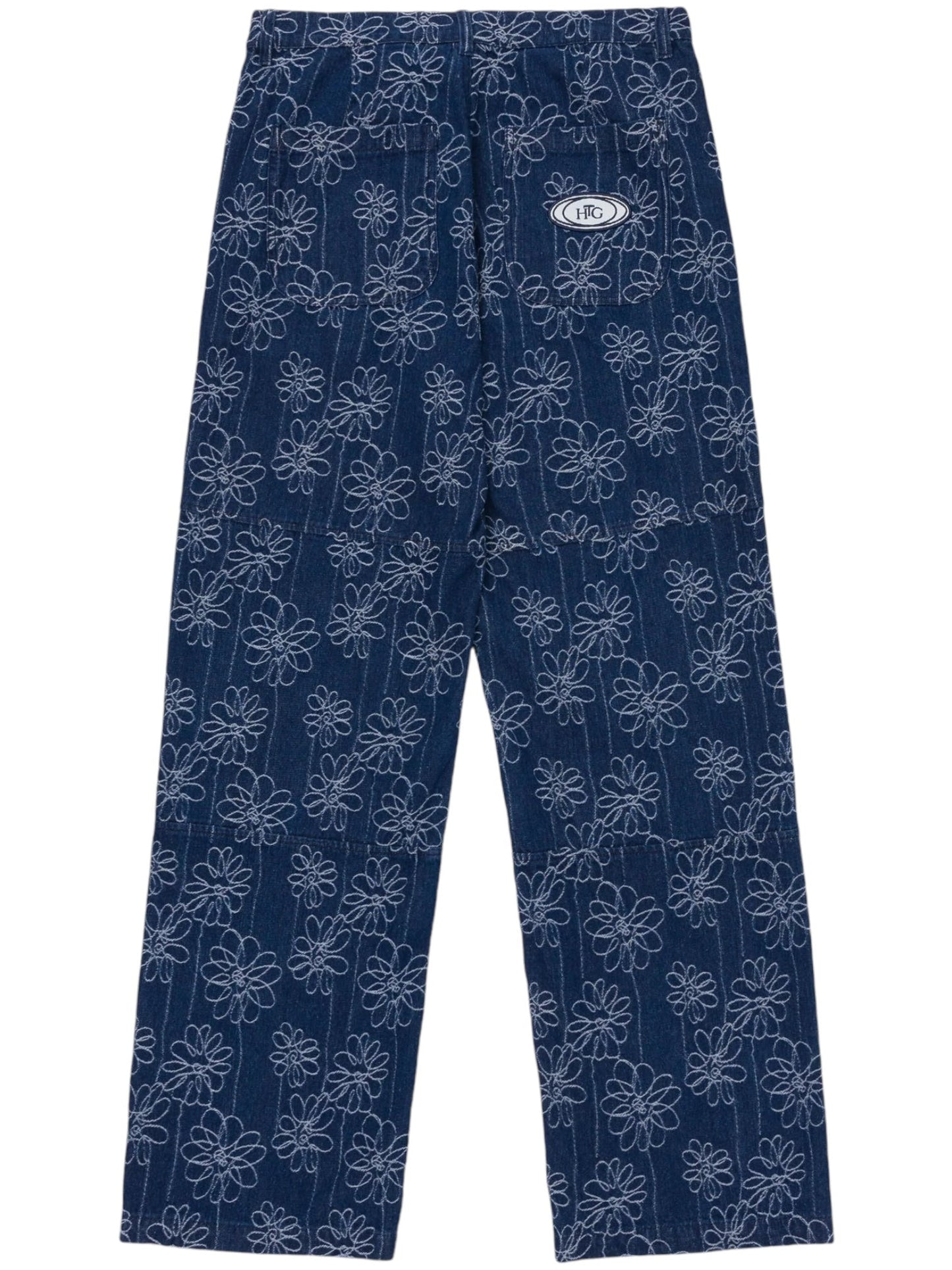 Honor The Gift Flower Jacquard Pant Indigo