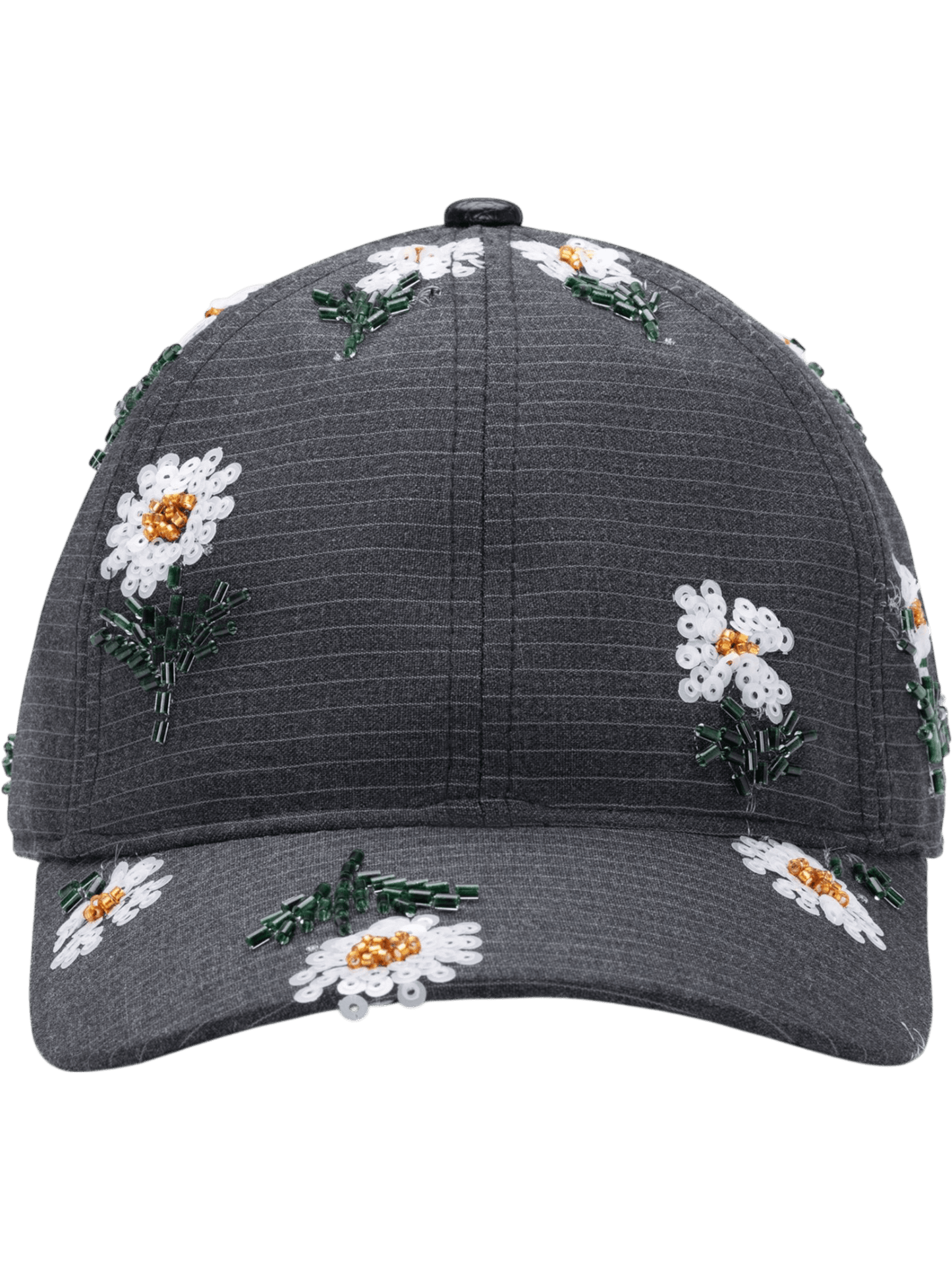 Honor The Gift Flowers Beaded 6 Panel Cap Black