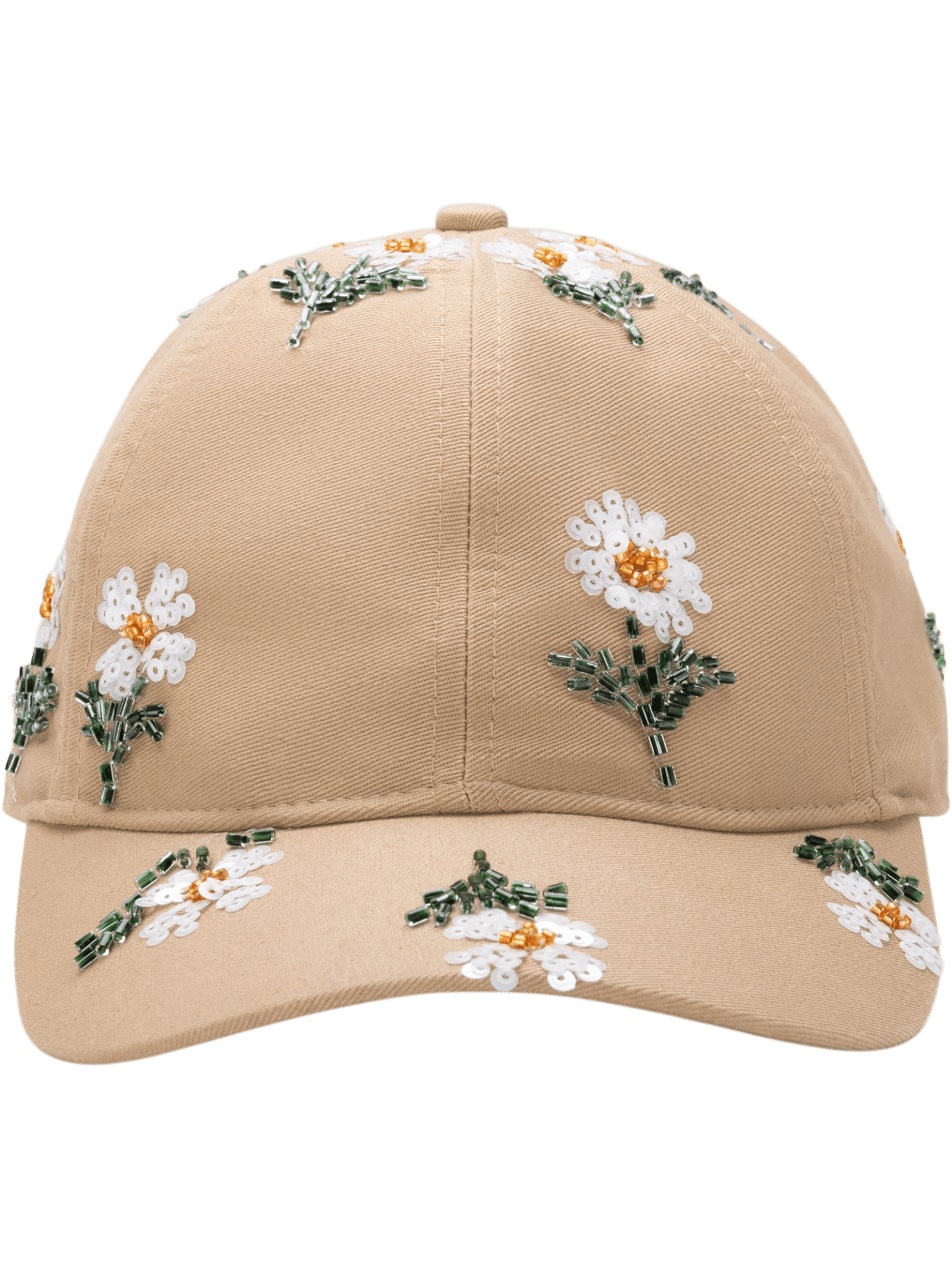 Honor The Gift Flowers Beaded 6 Panel Cap Taupe