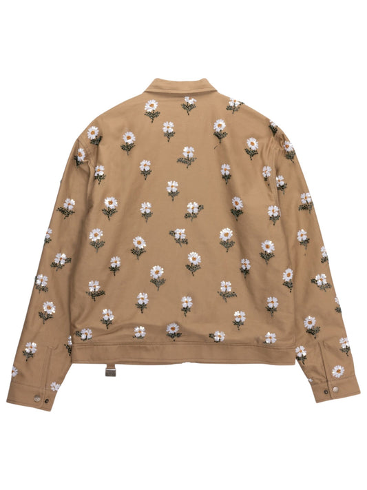 Honor The Gift Flowers Beaded Jacket Taupe