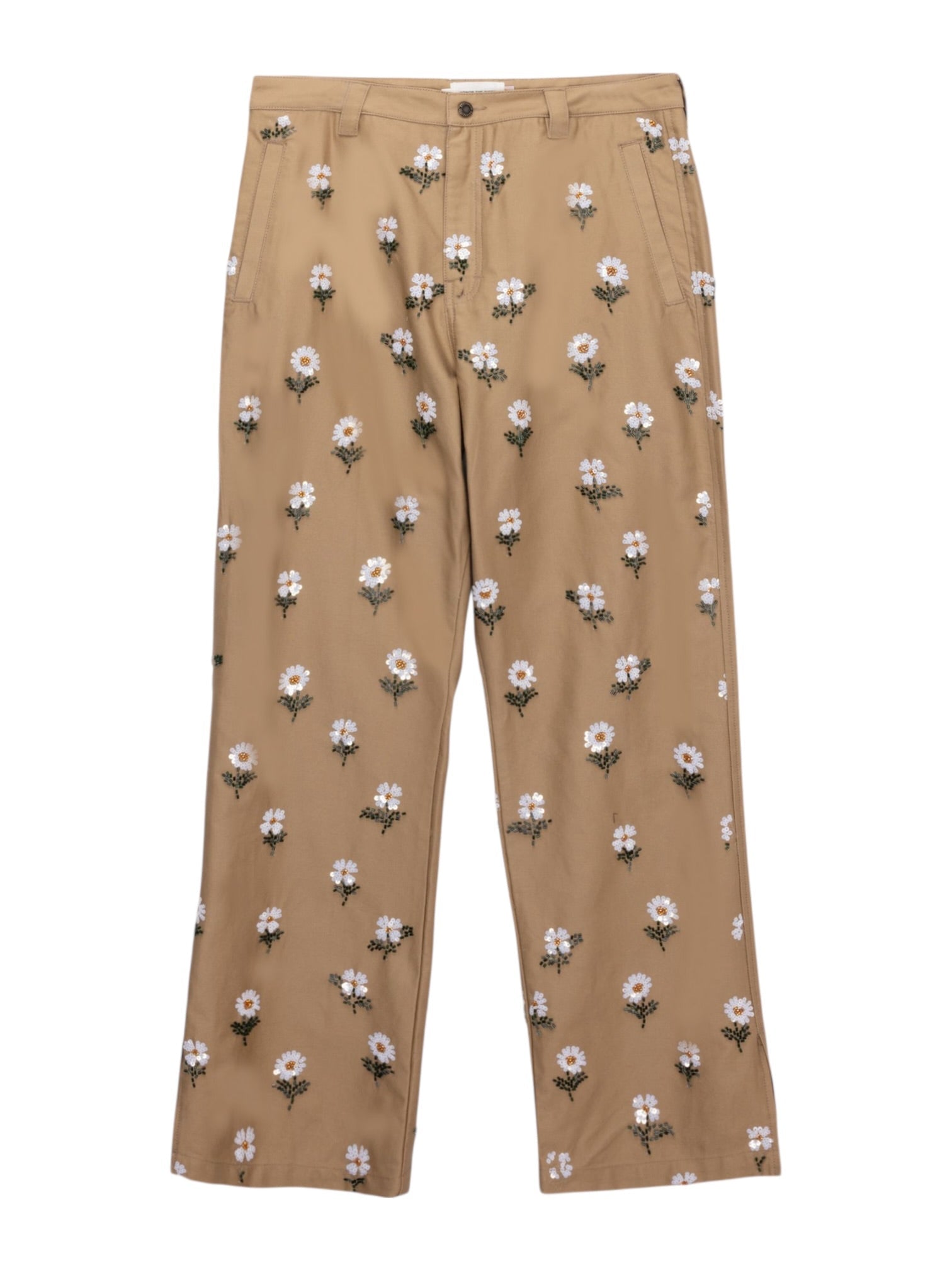 Honor The Gift Flowers Beaded Pant Taupe
