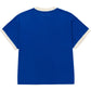 The HONOR THE GIFT Multi Box Tee Blue is a heavyweight cotton t-shirt featuring white trim on the collar and sleeve cuffs, shown from the back.