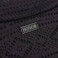 Honor The Gift Pointelle Crochet Camp Collar Black