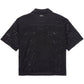Honor The Gift Pointelle Crochet Camp Collar Black