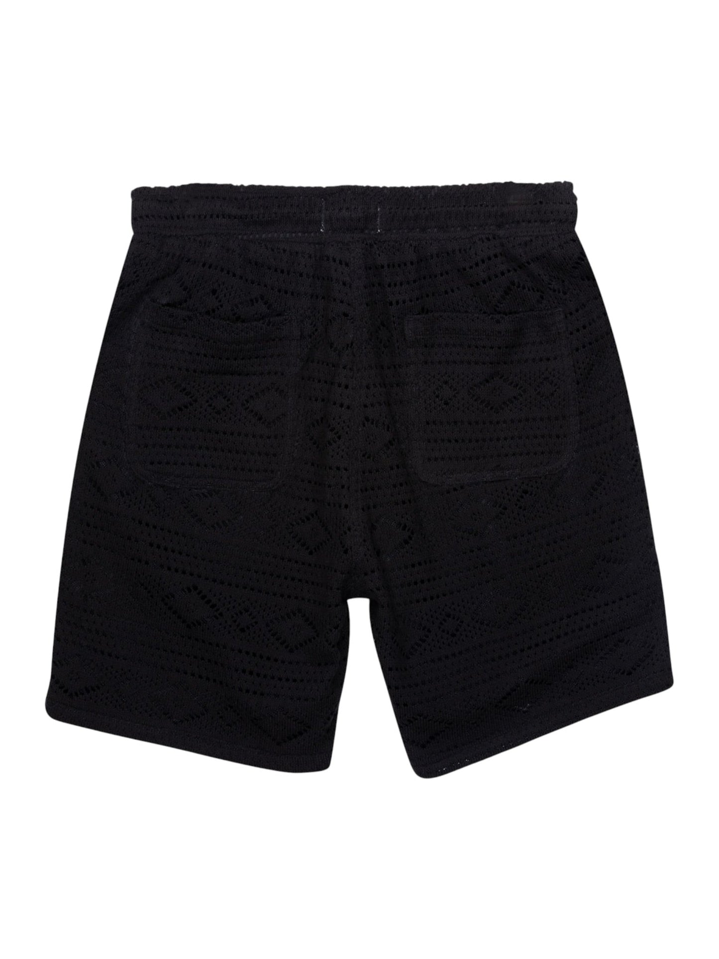 Honor The Gift Pointelle Crochet Drawcord 7 Short Black