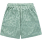 The HONOR THE GIFT Poka Dot Short Green is crafted from polyester jacquard and offers an elastic waistband with adjustable drawstring plus two back pockets for convenience.