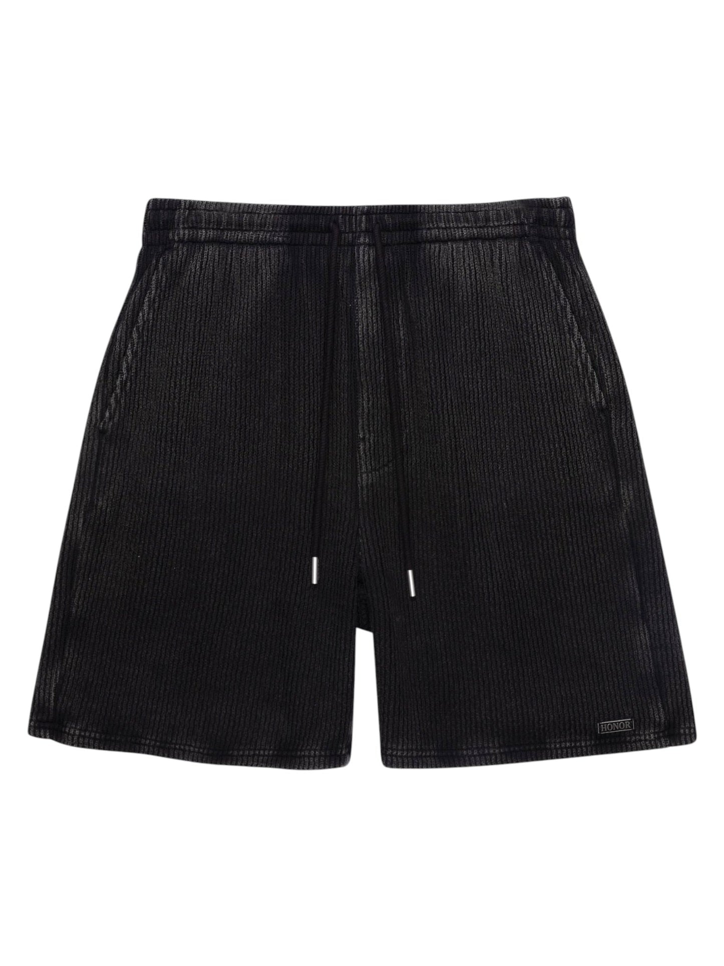 Honor The Gift Rib Knit  Drawcord 7" Short Black