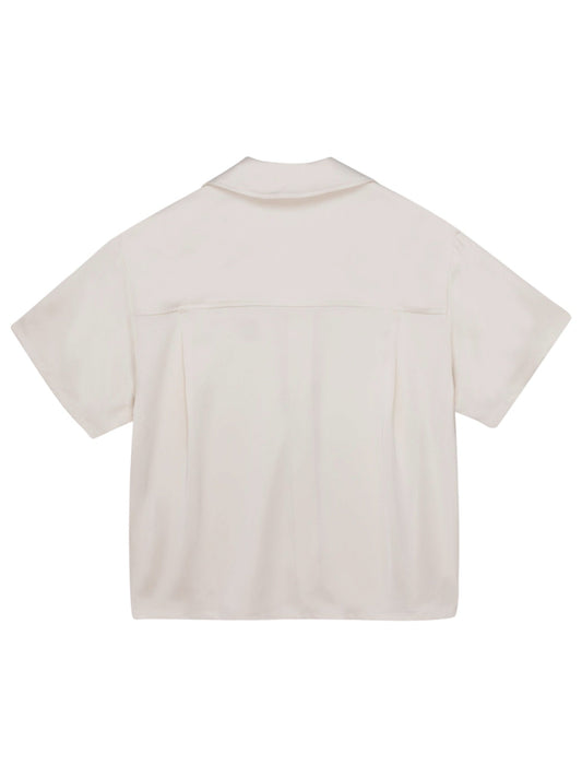 Honor The Gift Satin Chest Logo Camp Collar Sand