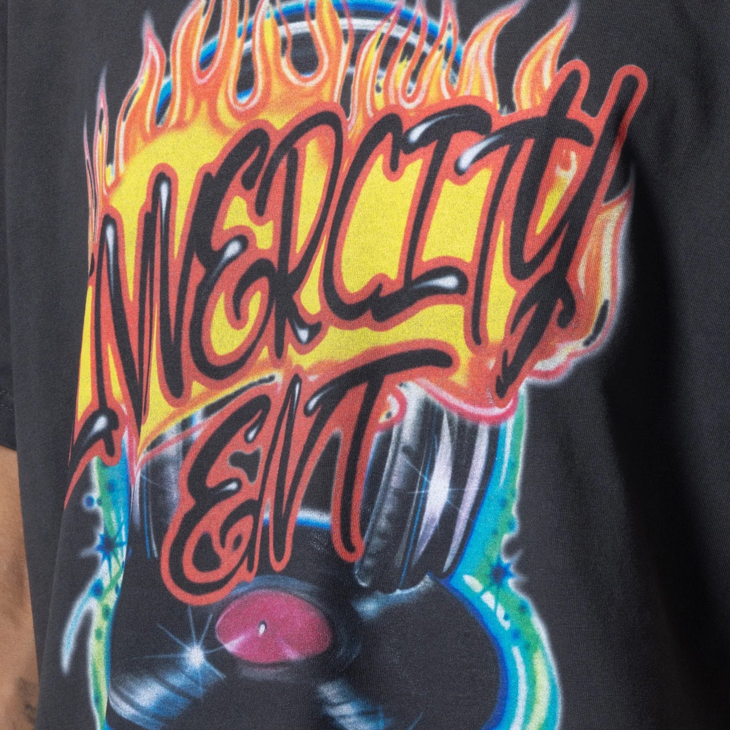 Honor The Gift Vinyl  Airbrush T-shirt Black