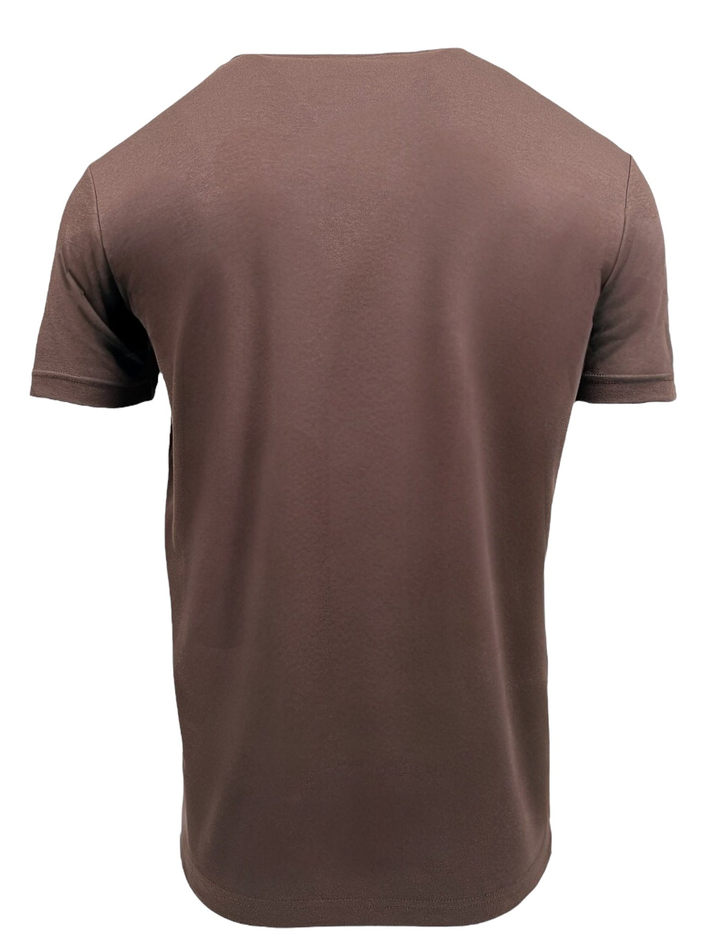 Back view of the Iceberg F01A-6307-2160 T-Shirt Brown on a white background, showcasing subtle ICEBERG detailing.