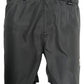 ICEBERG Iceberg ICE25MBM01 Medium Boardshort in black, made from polyester with an off-white drawstring, front seam, side slit, and small metal loop on the waistband.