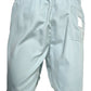 The ICEBERG ICE25MBM01 Medium Boardshort Mint for men features a light blue color, elastic waistband, single back pocket with white label, and is made from 100% polyester. Shown from the back. Imported.
