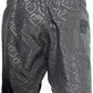 Back view of ICEBERG ICE25MBS05 Short Boardshort Black featuring a repeating "ICEBERG" logo, made from polyester with a single right back pocket.