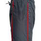 The ICEBERG ICE25MBS05 Short Boardshort in black features subtle patterned text, thin vertical red side stripes, and an adjustable drawstring waist. Made from imported polyester, it’s both a comfortable short and a stylish Iceberg swim trunk.