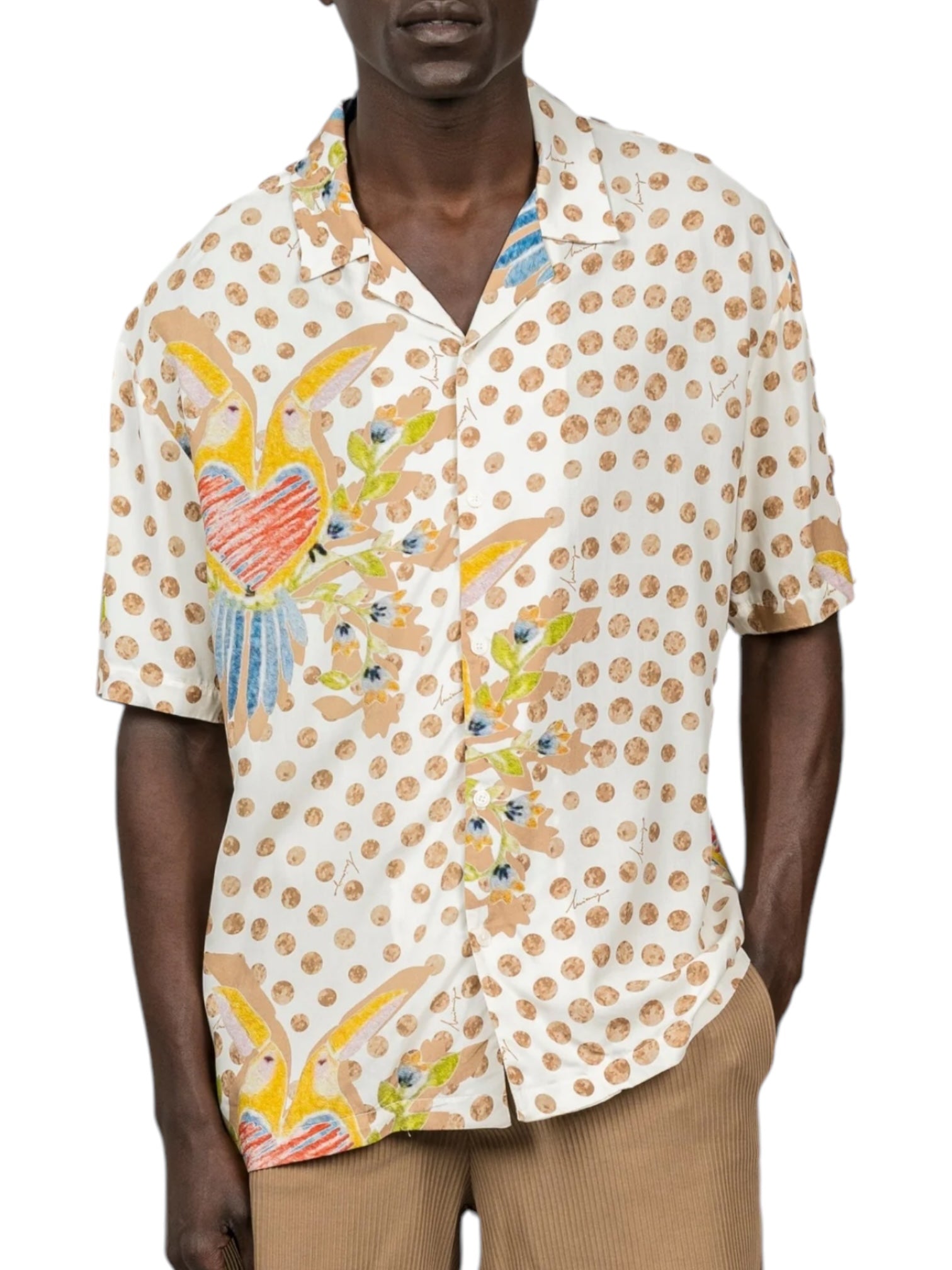 Inimigo ISH3528 Heart Birds Shirt Raw