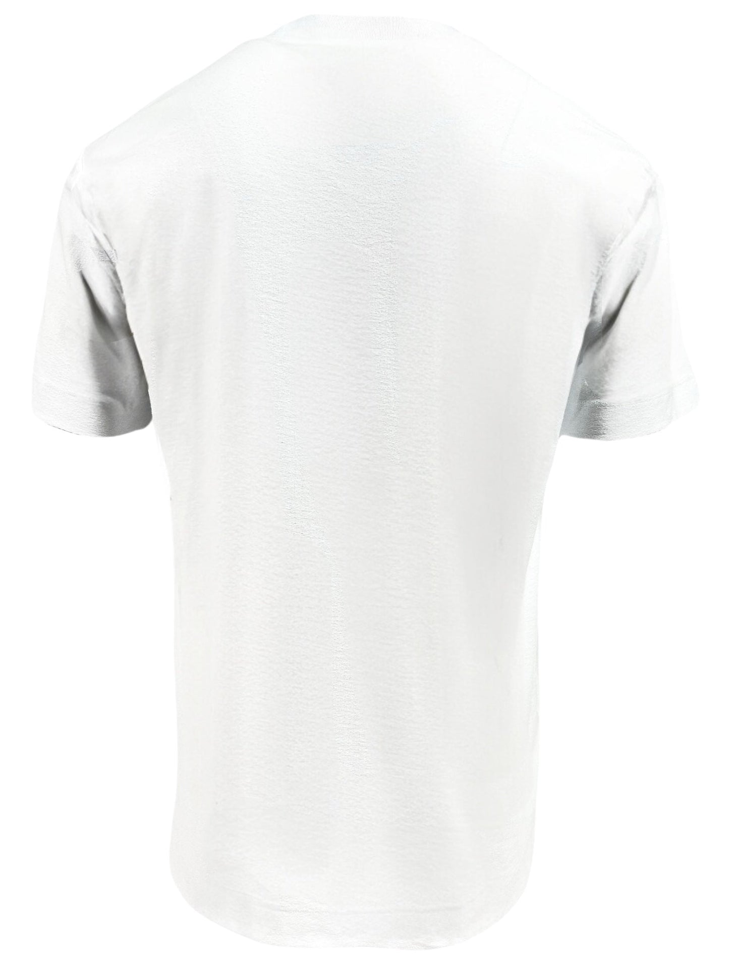 Rear view of the INIMIGO ITS3539 Mexican T-Shirt White, made from 100% cotton, featuring short sleeves against a pristine white backdrop.