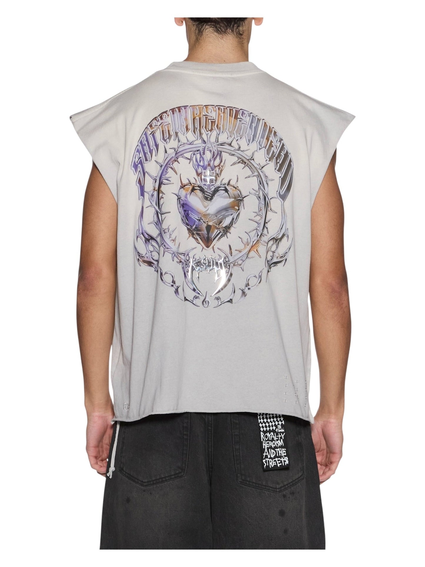 Ksubi Anguish Cut Off Tank Krete Grey