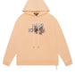Embrace trendiness with the KSUBI APEX BIGGIE HOODIE FLARE ORANGE, a streetwear staple. This orange hoodie features a front pocket, drawstrings, and a graphic design on the front with the text "SUK KYU," making it perfect for those who appreciate stylish comfort.