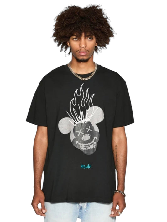 Ksubi Burn Biggie Ss Tee Jet Black