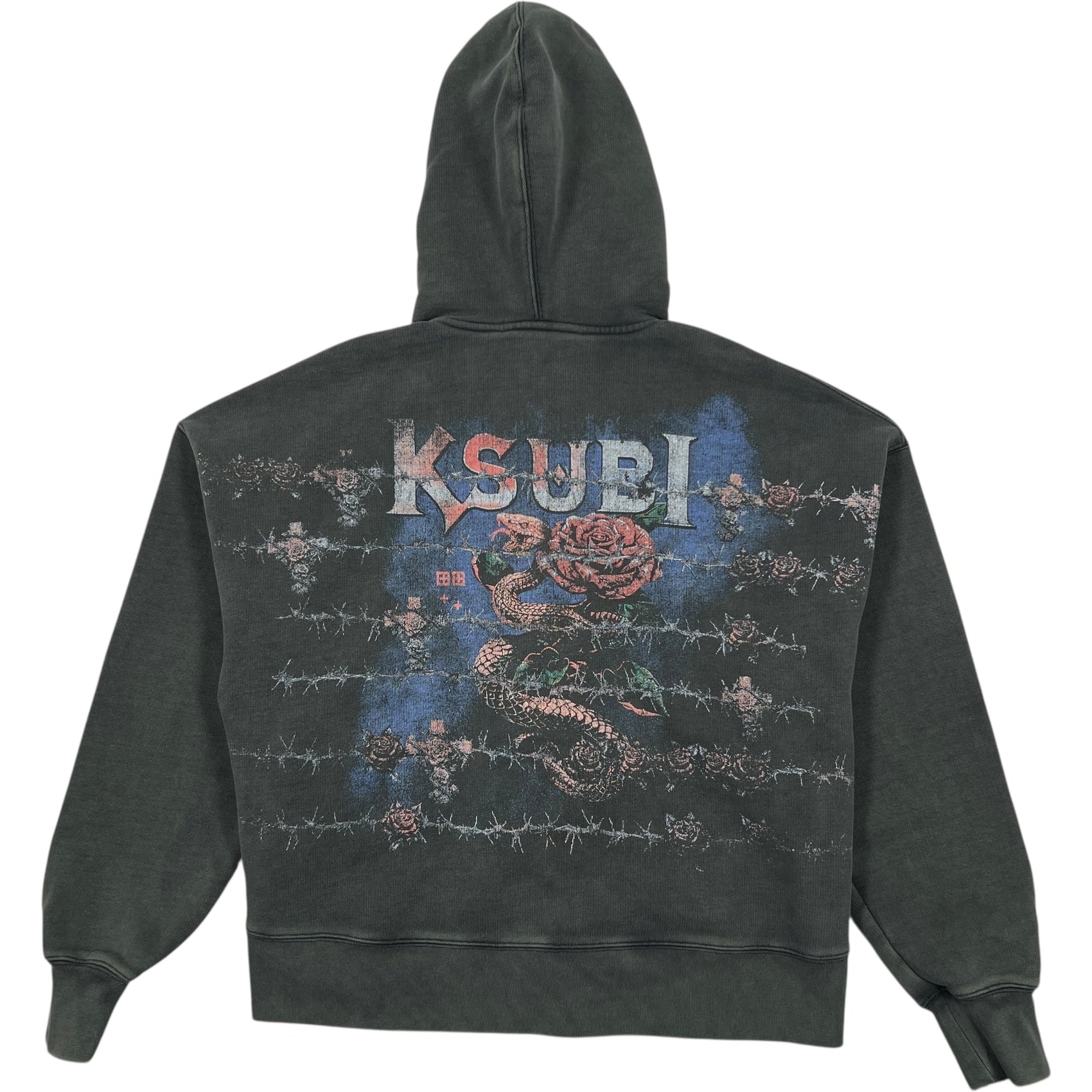 Ksubi Death Snake Halen Zip Hoodie Ash Black