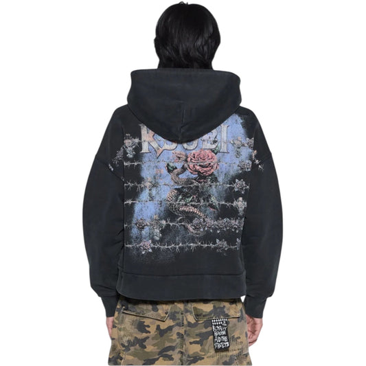 Ksubi Death Snake Halen Zip Hoodie Ash Black